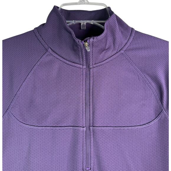 Champion Powertrain DuoFold Warm Ctrl Pullover Quarter Zip Jersey Top Purple M - Picture 2 of 7